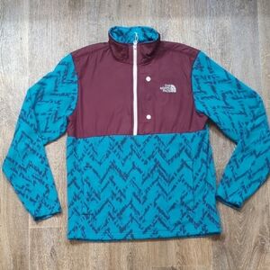 The North Face Maroon and Turquoise Jacket
